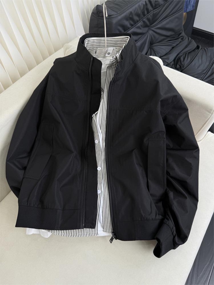 Herren Herbst Arbeitskleidung Tough Guy Windbreaker - Drei-Schutz Stehkragen Fliegerjacke