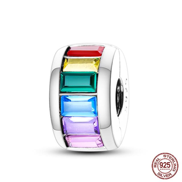 Prawdziwe 925 Sterling Silver kolorowy motyl sowa wróżka wisiorki koraliki Fit Fasion 925 oryginalne bransoletki naszyjniki Fine DIY biżuteria