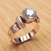 Creative New Selling Copper-plated Rose Gold Zircon Ring Selling Jewelry