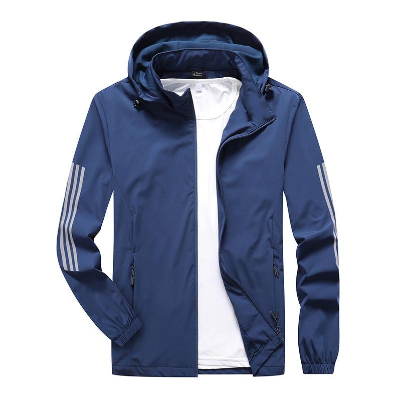 Hooded Jacket Men's Color Matching Autumn and Winter New Men's Youth American Luxury Fashion Casual Coat Jacket