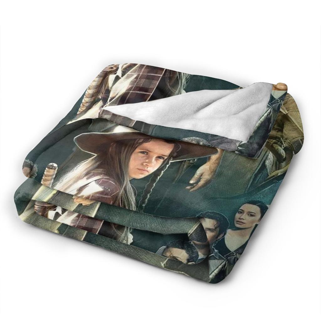 The Walking Dead Blanket Flannel All Season Horror Movie Zombies Grimes Multi-function Throw Blanket for Bed Bedroom Rug Piece