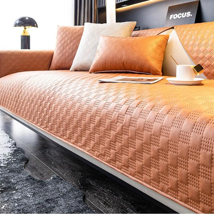 Sofa Cushion Four Seasons Universal Technology Cloth Modern High-Grade Light Luxury Waterproof And Non-Slip Cushion Non-Stick Fur Seat Cushion Cover