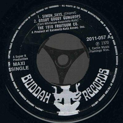 7inch Record 1910 FRUITGUM COMPANY - Simon Says 2011057 Buddah Records 1970 UK Rock Used
