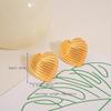 Gold Heart Stainless Steel Earrings for Women - 18K Fashionable Daily Wear