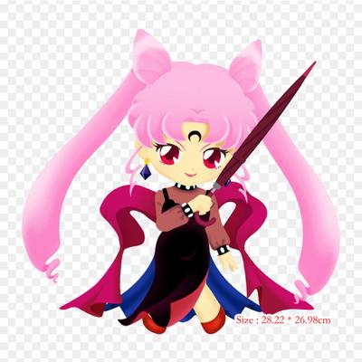 Kreslená Chibiusa Misato Katsuragi Nažehlovačky na oblečení Aplikace Samolepky na oblečení Teplotně citlivá zakázková nášivka