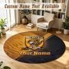Round Rug Custom NameHull FC Pattern Non Slip Carpet Home Floor Decor