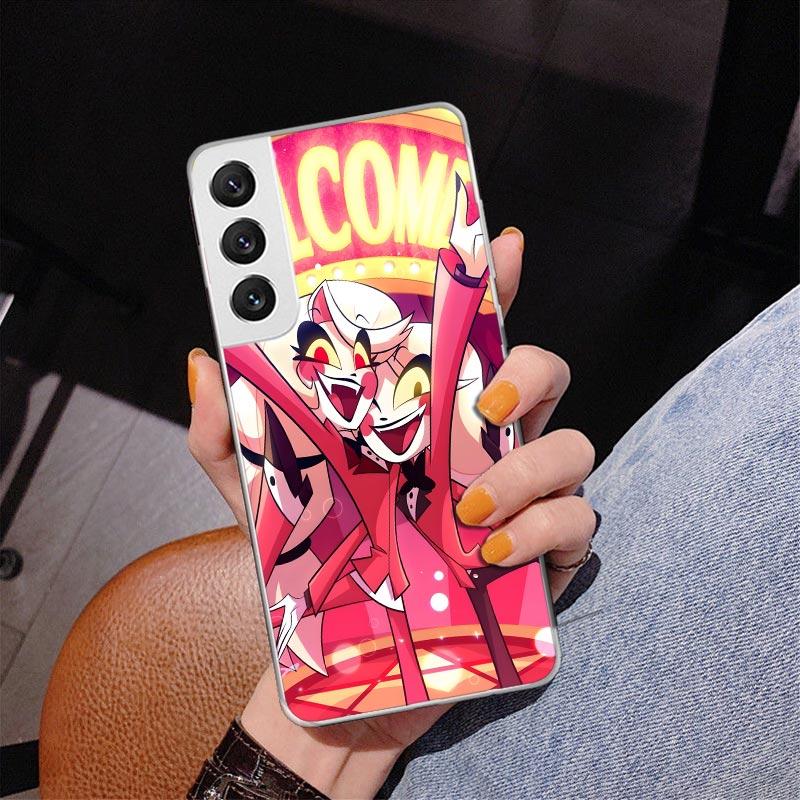 H-Hazbin Hotel Angel Dust Phnoe Case for Samsung Galaxy S26 S25 Edge S23 S24 Ultra S22 Plus S21 S20 FE Unique Cover Soft Coque G