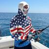 Men's Casual Raglan Sleeve Hoodie Long Sleeve Sun Protection Shirt Lightweight Breathable Outdoor Sportswear with Graphic Print