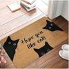Cute Cat Pattern Entrance Door Mat Welcome Mat Bathroom Kitchen Non-slip Floor Carpet Washable Bedroom Home Decoration Small Rug