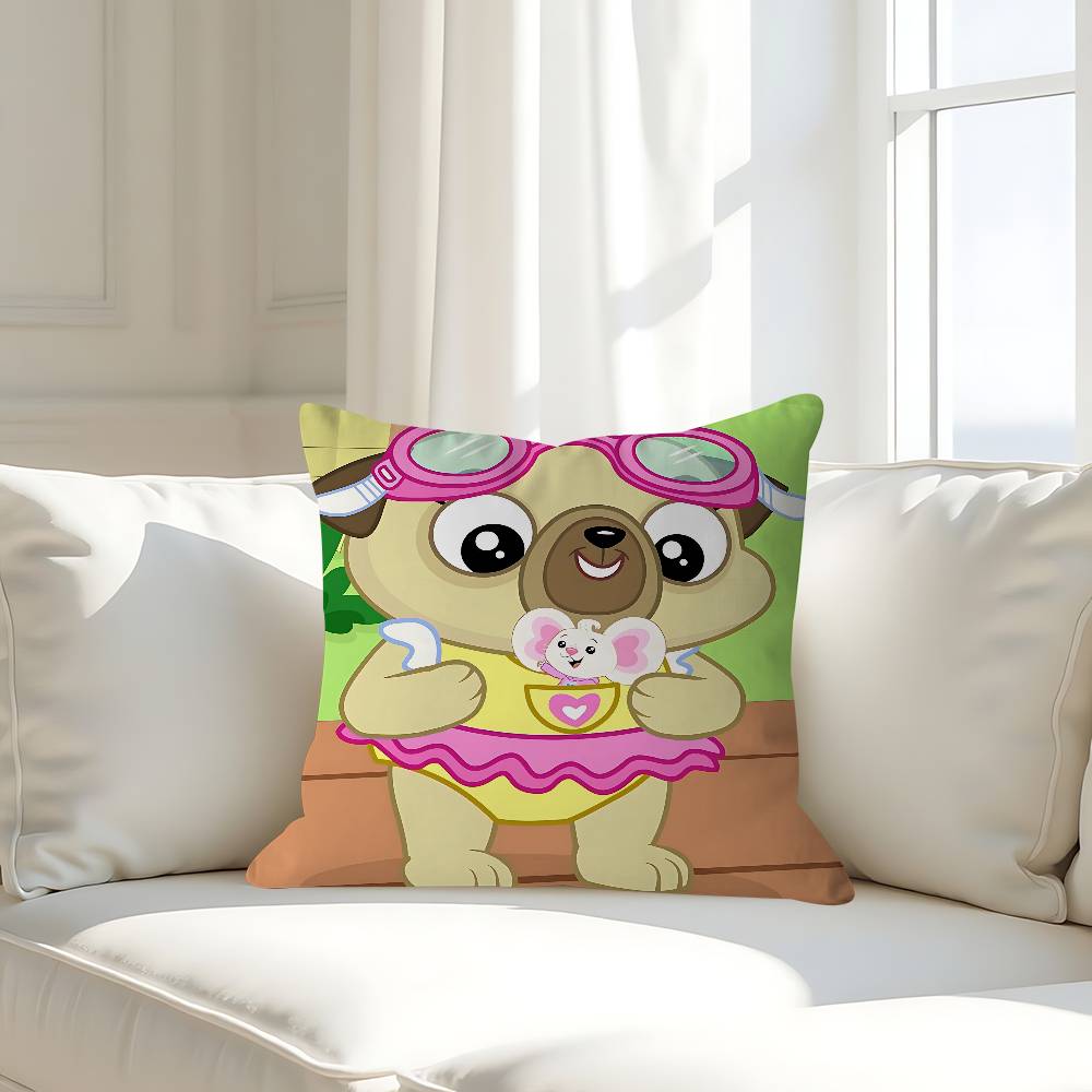 Cartoon C-Chip And P-Potato Pillow Case Removable Washable Cushion Cover – All-Season Soft Linen