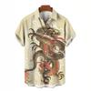 Summer Dragon and Tiger Loose-Fit Short-Sleeve Shirt2026Trendy Beach Casual Men's Clothing Shirts