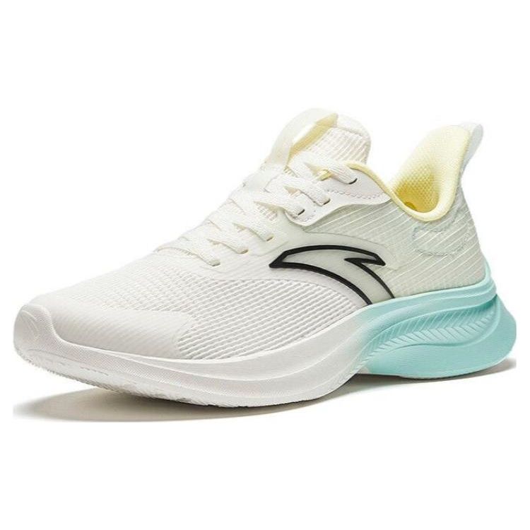 Anta Mesh Versatile Wear-Resistant Shockproof Low-Top Running Shoes Women Sneaker White Green 922335501-5