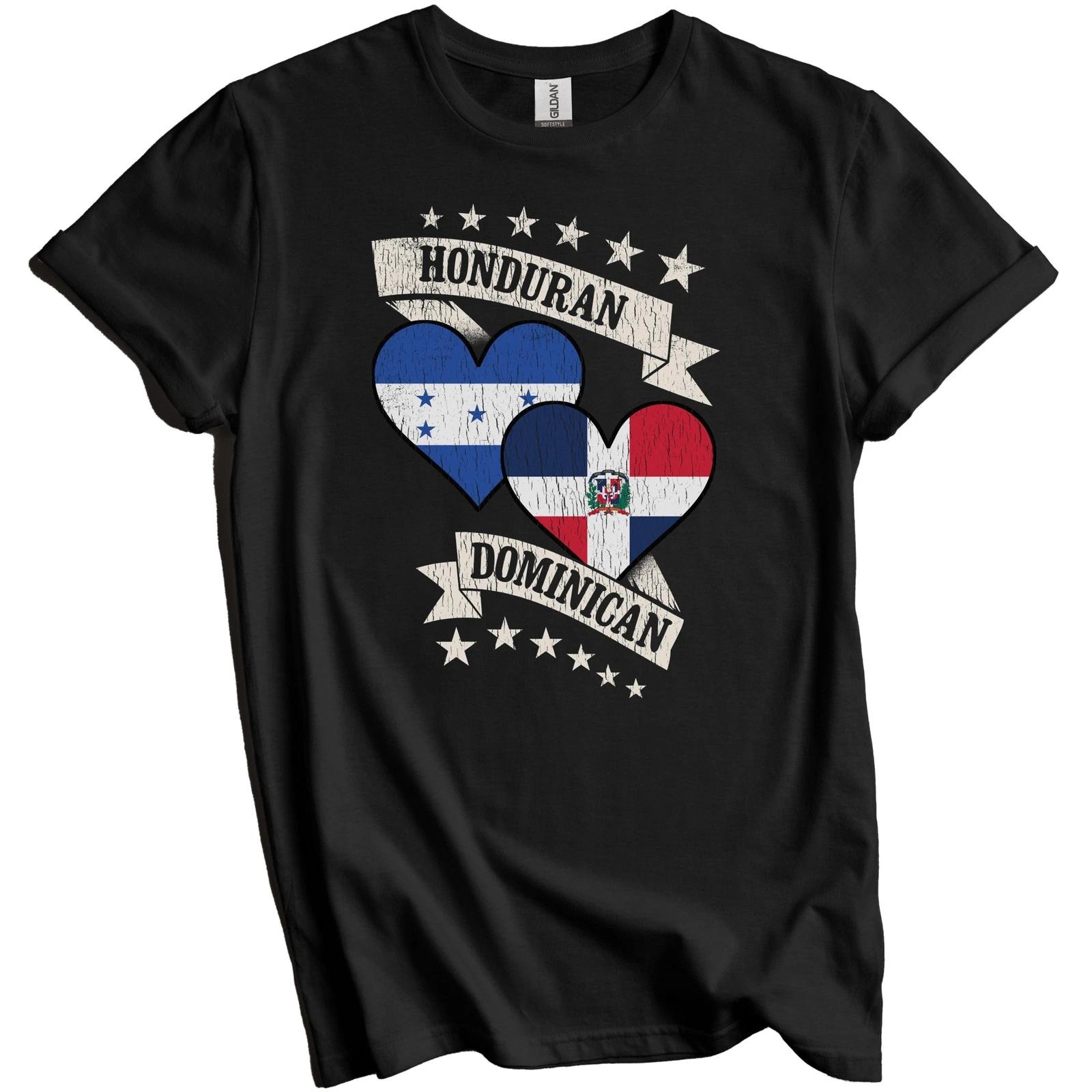 Гондурас Доминиканская Республика Сердце Флаги Гондурас Доминиканская Республика Футболка XL