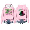 Women's Casual Long Sleeve Pullover Witch Print Hooded Sweatshirt
