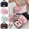 Cloth Cosmetic Storage Bag with Handle Makeup Bag Portable Y2k Dots Toiletry Bag Men