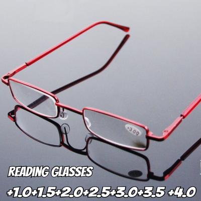 Neutrale Mode Metall Quadratische Lesebrille Ultraleichte Damen Lesebrille Ultraleichte Damen Lesebrille