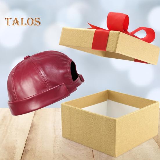 Klobouk Dome Velký Obvod Hlavy Elastický Klobouk Lebka Prodyšný Měkký Pohodlný Jednobarevný Faux Kůže Klobouk pro Muže ve Středním Věku