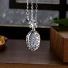 Burmese Blue Water Jade Gourd Pendant Necklace with S925 Silver - Chinese Style for Women