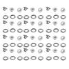 100Sets 4mm Round Metal Eyelets Scrapbooking Card Hole Leather Craft Garment Accessory (White)