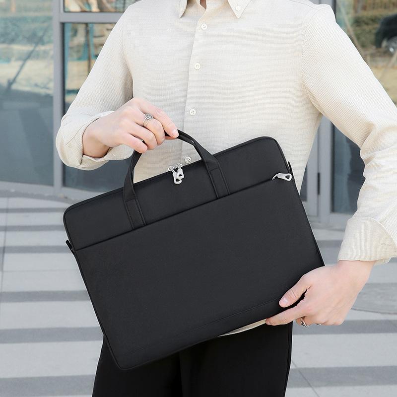 High Appearance Level Men's and Women's Hand-held Large-capacity, High-end, Ultra-thin, Water-resistant Oxford Fabric Computer Bag