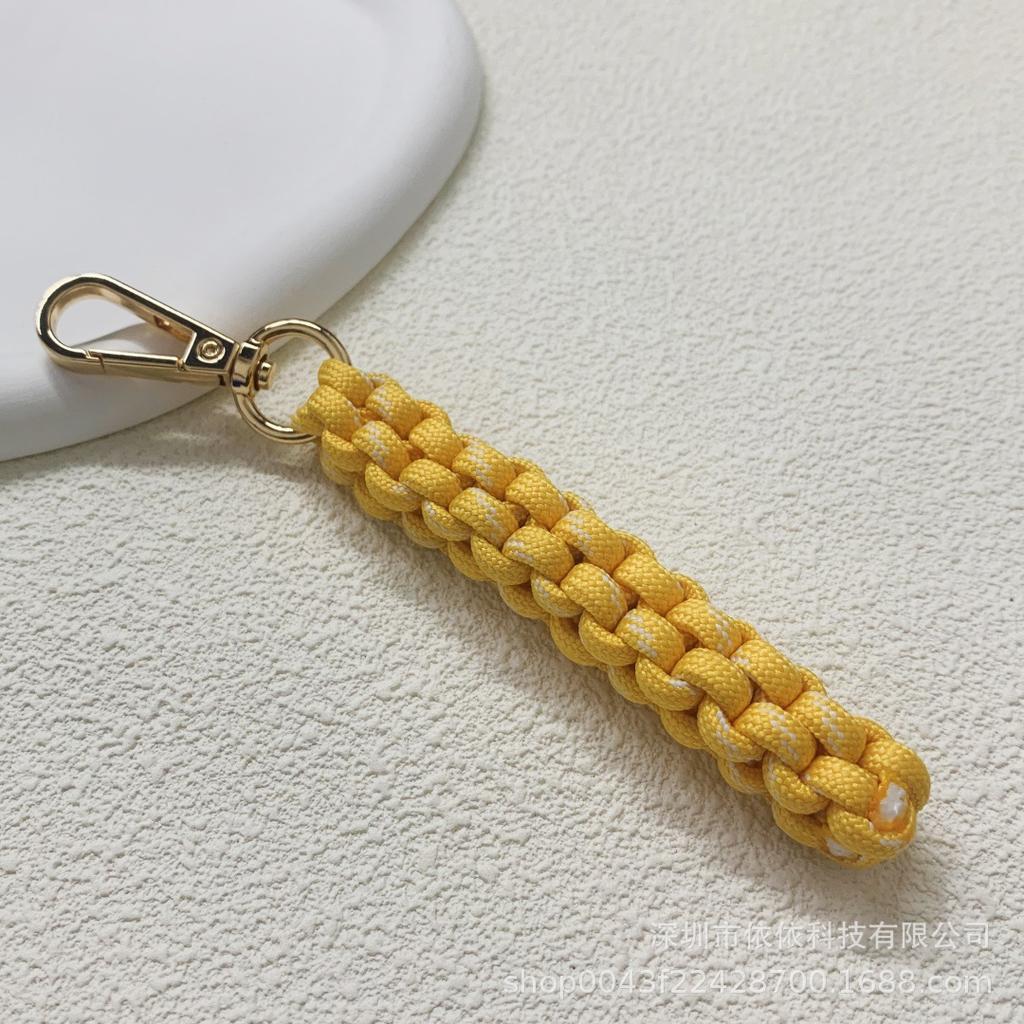 Miu family bag hanging cross-border explosive pure hand-woven pendant colorful fashionable unique shape braided rope car keychain
