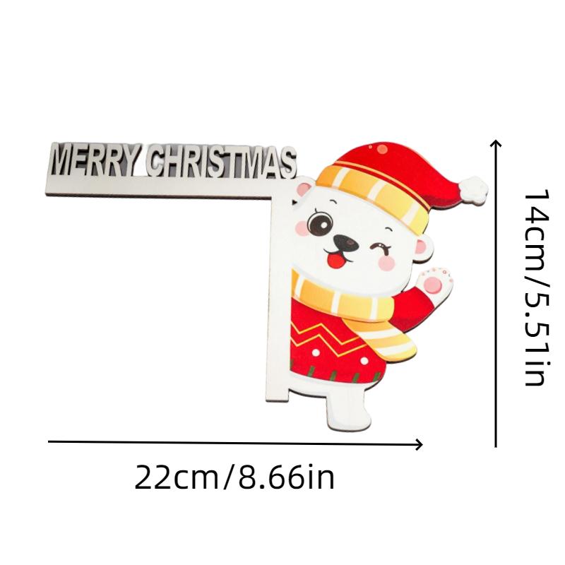 

Дверь Рождественское Деревянное Украшение Рамка Праздничный Декор Угол Санта Клауса Оконный Декор Scarf