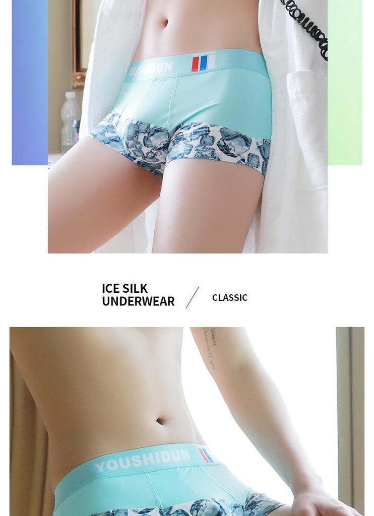 Men's Ice Silk Breathable Boxer Briefs - Trendy & Cool Summer Underwear