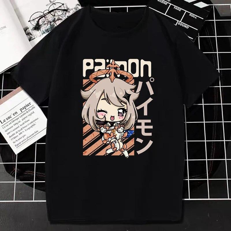 Genshin Impact TShirt Kawaii Games Character Cartoon Graphic Tops Women Harajuku Fashion Streetwear Casual Oversized Camisetas