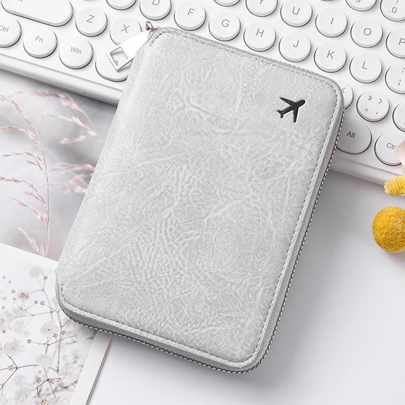 Cross-Border Large Capacity Travel Passport Holder with Zipper: Ticket and Card Storage, Customizable Logo