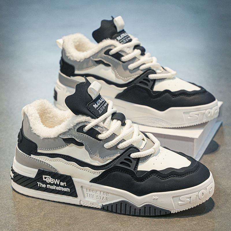 Adidași Casual de Iarnă cu Glezne Înalte pentru Bărbați Plus Size, Căptușiți cu Fleece