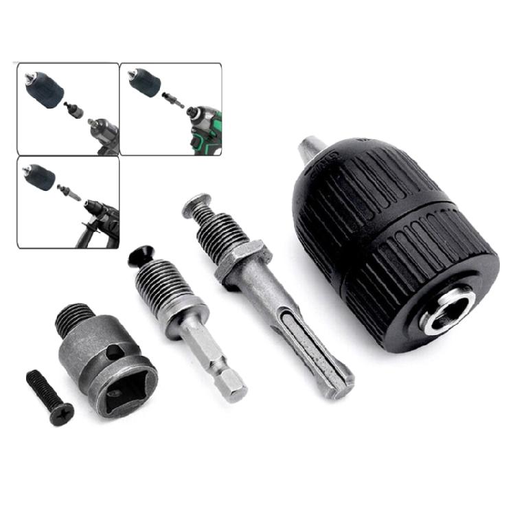 Plastic Hand Tight Drill Chuck Set Converts a Cordless Power Screwdriver