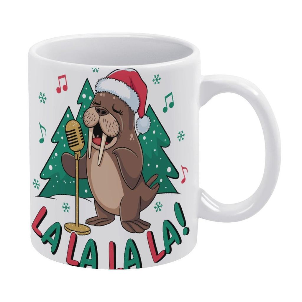 1pc 11oz blank ceramic mug, double-sided printed tea coffee cup, glossy look, durable wall thickness, classic white mug for daily beverages