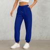 Ladies' Fashionable Solid Color Straight Leg Pants With High Waist Drawstring Pockets And Elastic Waist Casual Pants
