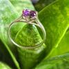 Natural  Purple Amethyst Gemstone 925 Sterling Silver Ring 7.5 US, Gift Ring