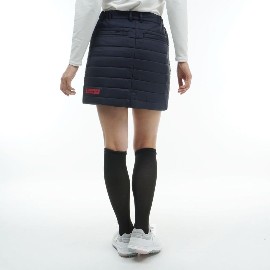 Bottoms Stretch Thermal Water Repellent Windproof Script Logo Skirt Golf Navy [Champion] Women's CW-YG206
