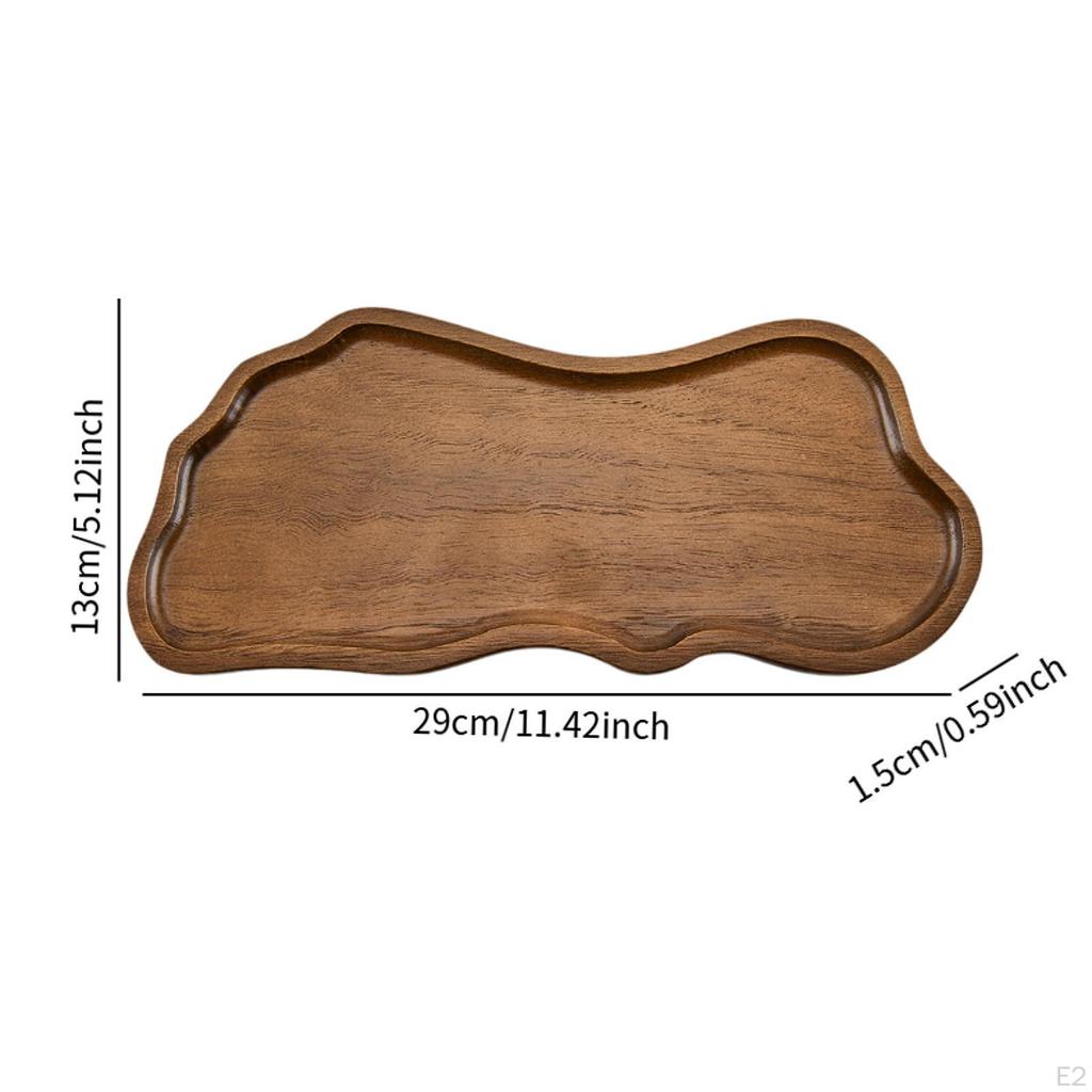 Holz Serviertablett Platte, Mehrzweck Snackteller Theken-Organizer Dessert Speiseteller