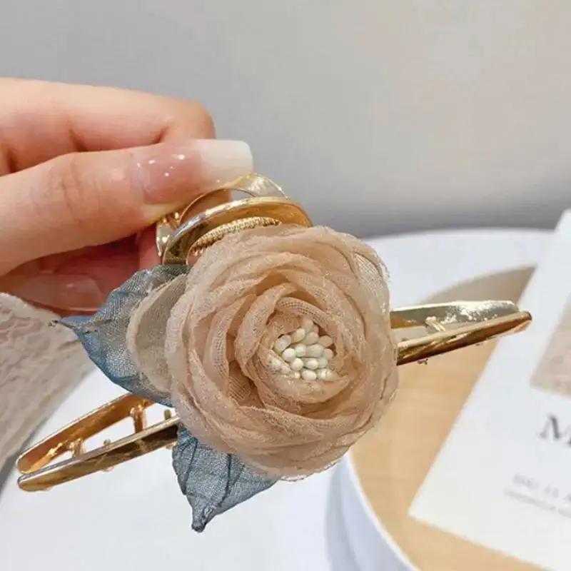 

1 Pcs Elegant Fairy Bow Hair Clip Claw Temperament Shark Clip Styling Accessories For Girls Casual Grab Clip Women Fashion Clips