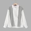 ZANZEA Women Patchwork Turn Down Collar Casual Long Sleeve Blouse
