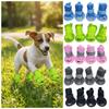 4Pcs/Set Soft Summer Dog Shoes Non-Slip Hollow Puppy Shoes Dog Paw Protector  for Small Medium Dogs