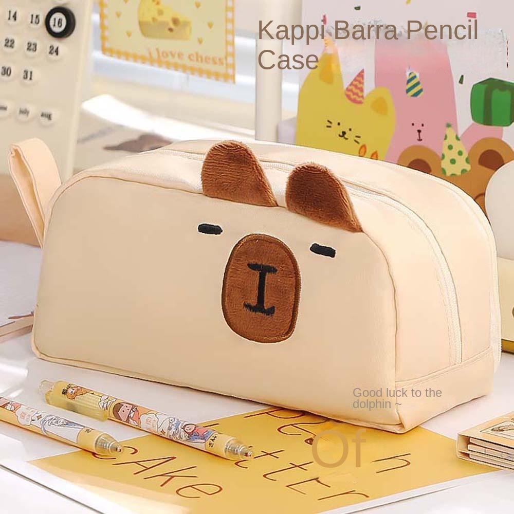 Desktop Organizer Cartoon Pencil Box Large Capacity Zipper Pencil Pouch Panda Pen Holder  Office