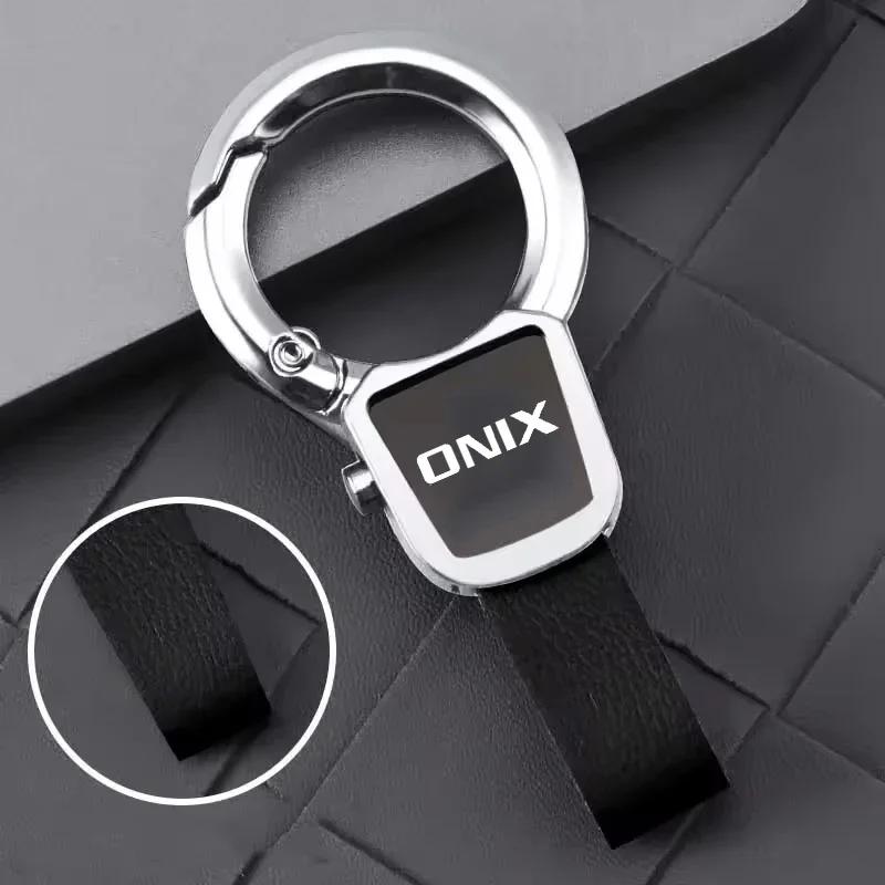 

Premium Metal Luxury Keychain For Chevrolet Onix Logo Fashion Key Ring Pendant Metal Holder Auto Accessory Gift Car Keyring