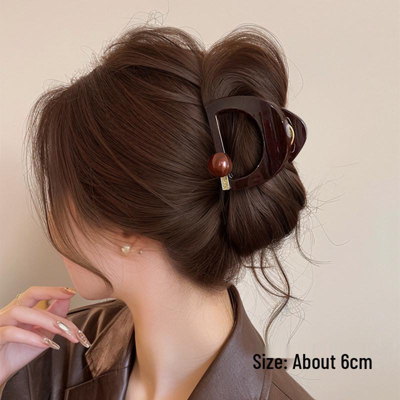 Elegant Large Hair Claw Clip for Thick Hair - High-End Korean Updo Shark Clip