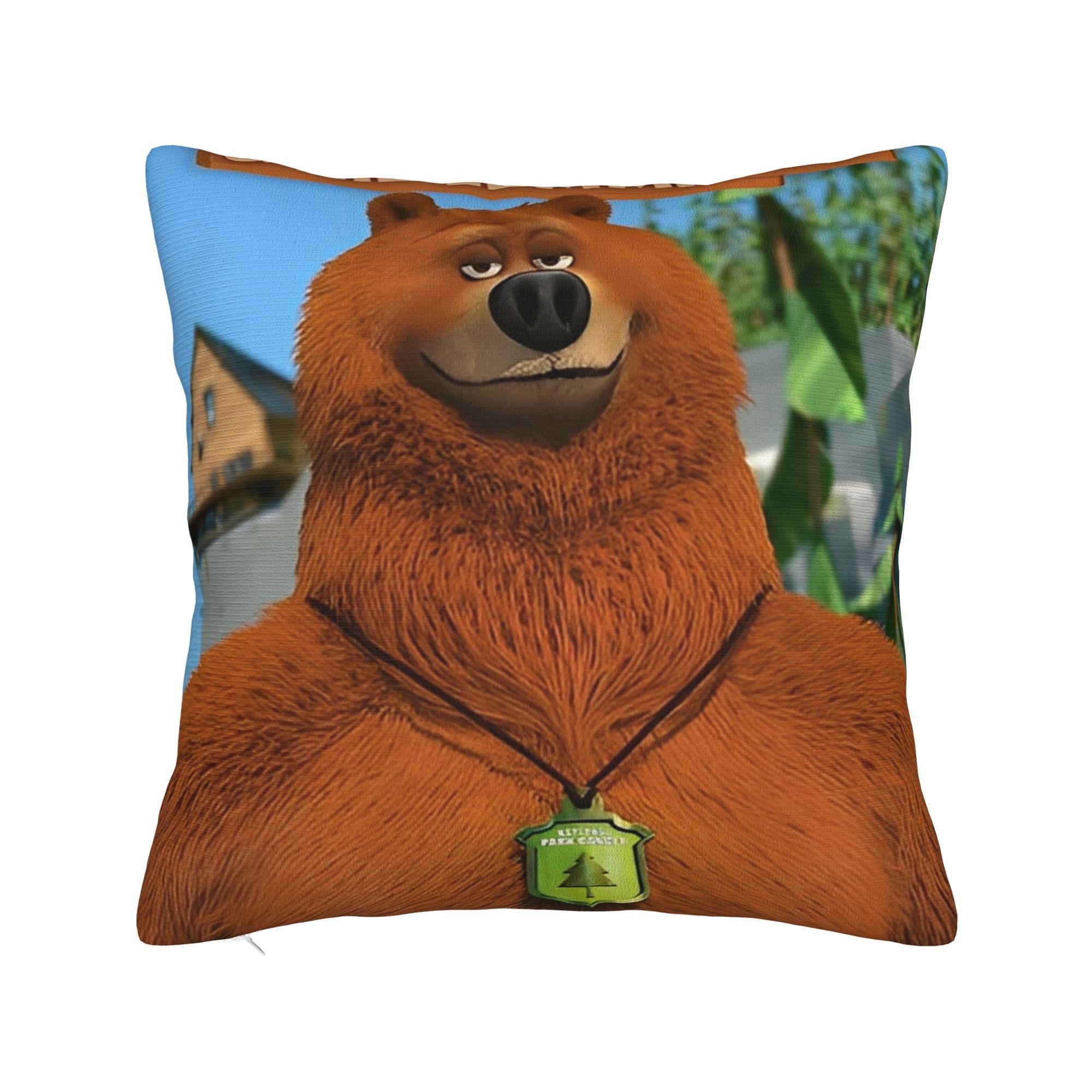 Decorative Pillowcase Grizzy and The Lemmings Cartoon Merch Home  Pillow Case Cover Square Multi-Size 12x12Inch