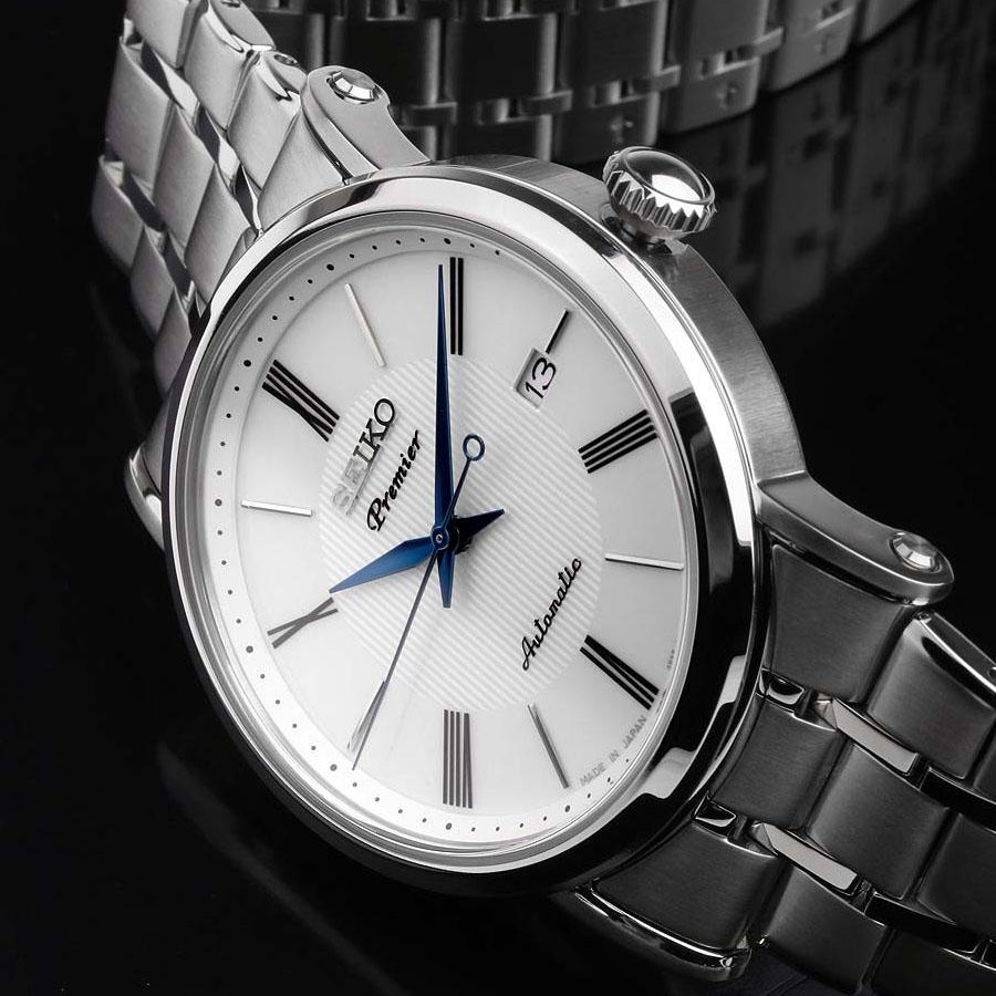 Seiko PREMIER Series SRPA17J1 Watch, Men's Waterproof Watch