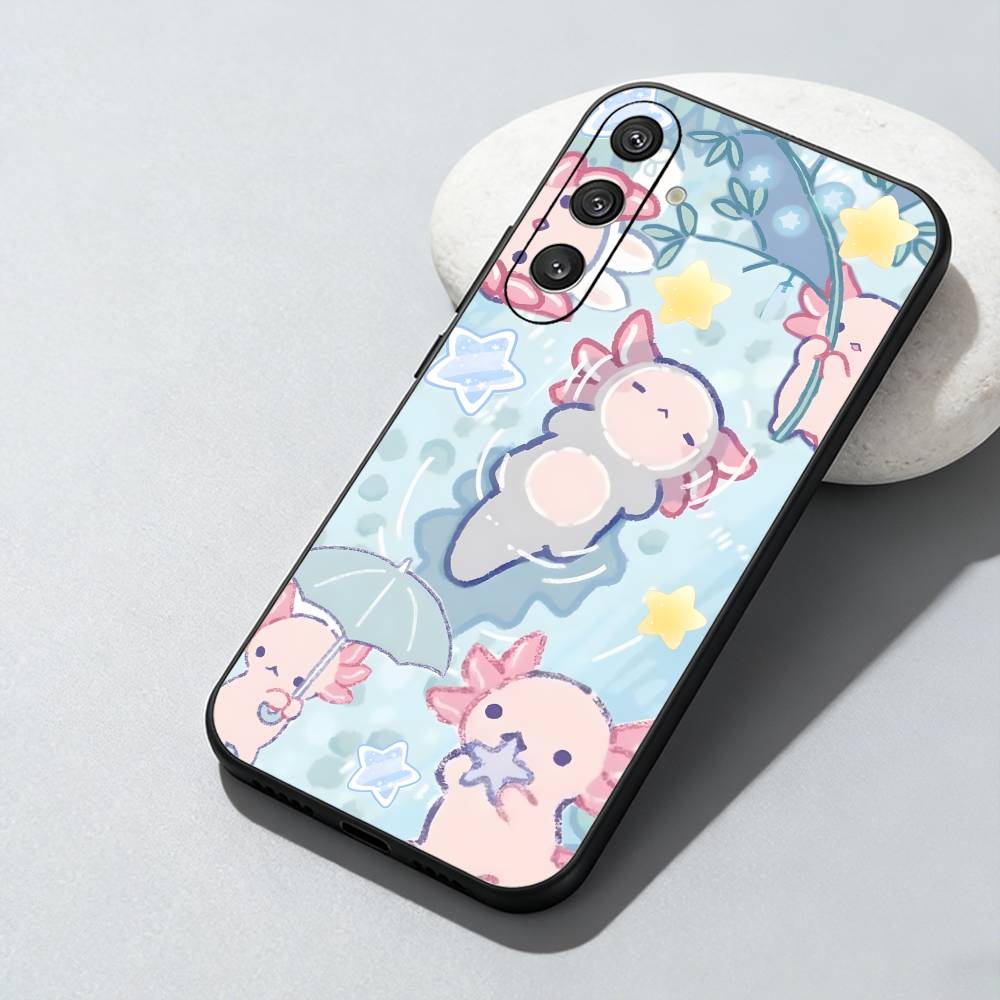 Axolotl Yura Inaho Phone Case For Samsung Galaxy A73,A72,A71,A70,A52,A51 Others Soft Black Cover