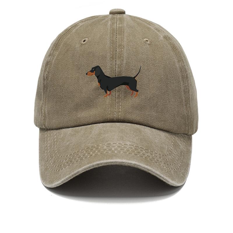 Cap For Both Men And Women, Adjustable And Cute Cartoon Design Suitable For Sportss And Casual Wear Vintage Dachshund Baseball