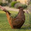 Rustic Iron Silhouette Ornaments Rooster Garden Ornament, Weather Resistant Flowerpot, Metal Sculpture Artistic Sculptures for Outdoor Yard