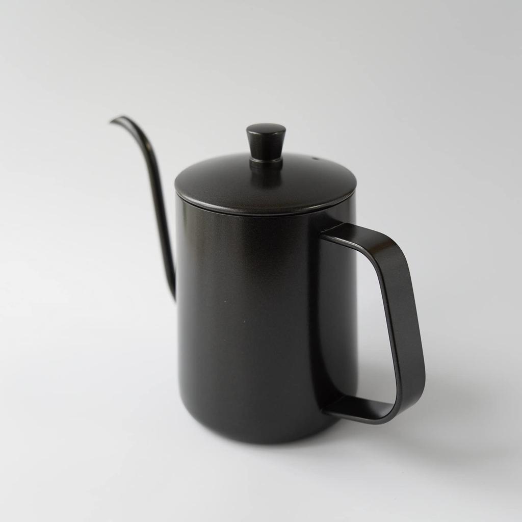 FUN COFFEE Drip Pot 600ml Open Fire Narrow Mouth Coffee Kettle Coffee Pot Drip Kettle Narrow Mouth with Lid Stainless Steel Outdoor Camping Kettle