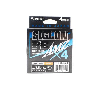 Sunline PE-Schnur X4 Siglon AMZ 150M PE 0,2 2,8LB Orange (0190)