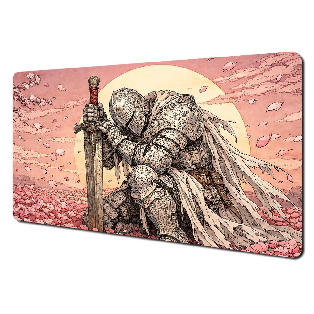 Japanese Hannya Oni Mask Gaming Mouse Pad Large Extended Desk Mat Smooth NonSlip Base for Anime Gamer Desk Decor